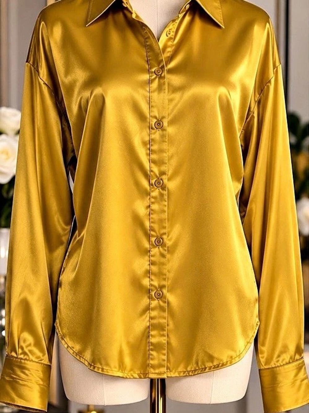 Gold Button Down Shirt